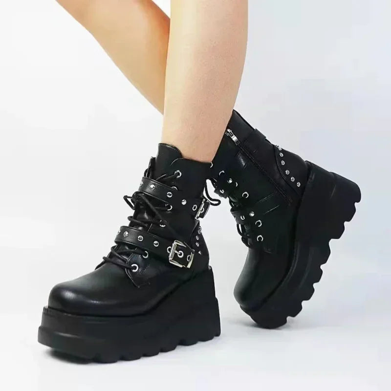 Averic Ankle Booties – Bold Gothic Platform That Commands Every Room