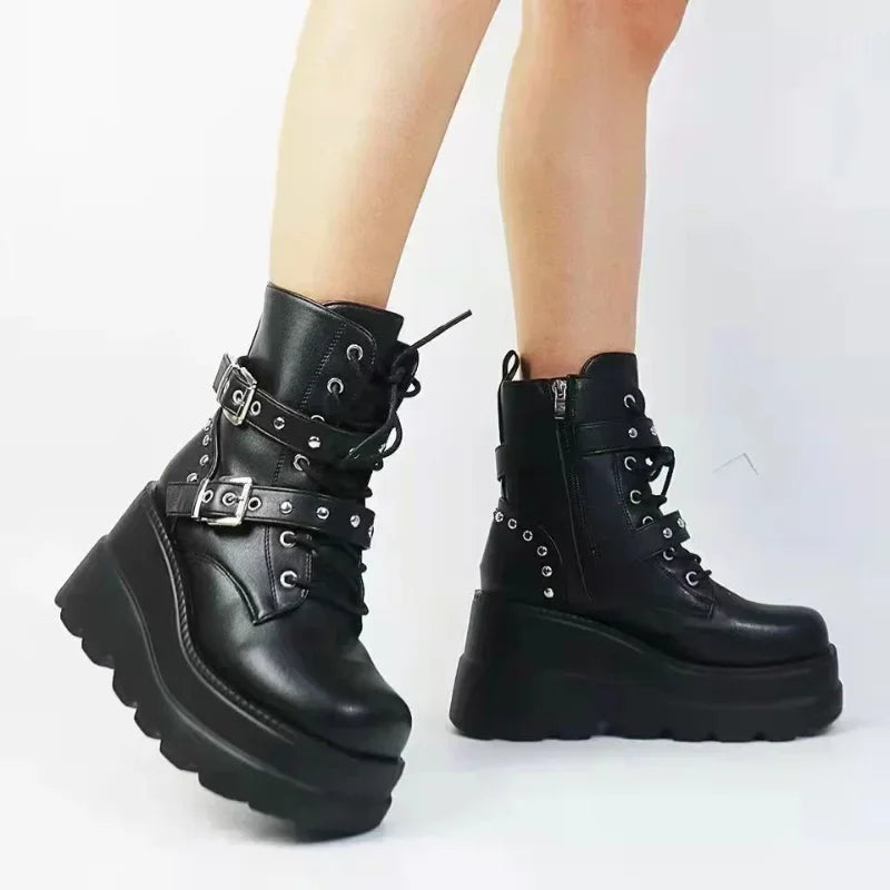 Averic Ankle Booties – Bold Gothic Platform That Commands Every Room