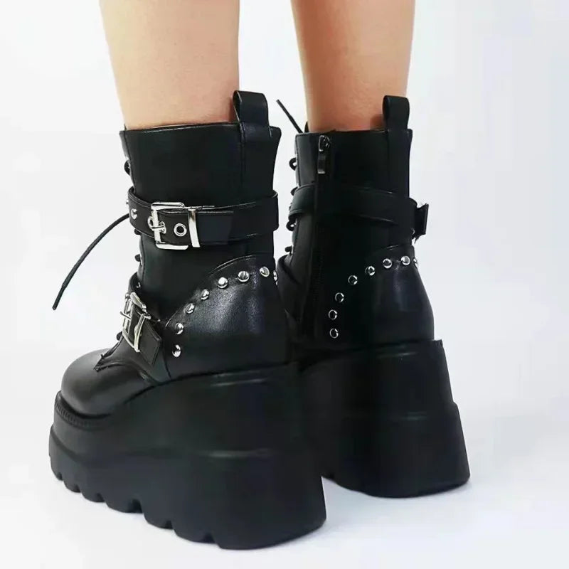 Averic Ankle Booties – Bold Gothic Platform That Commands Every Room